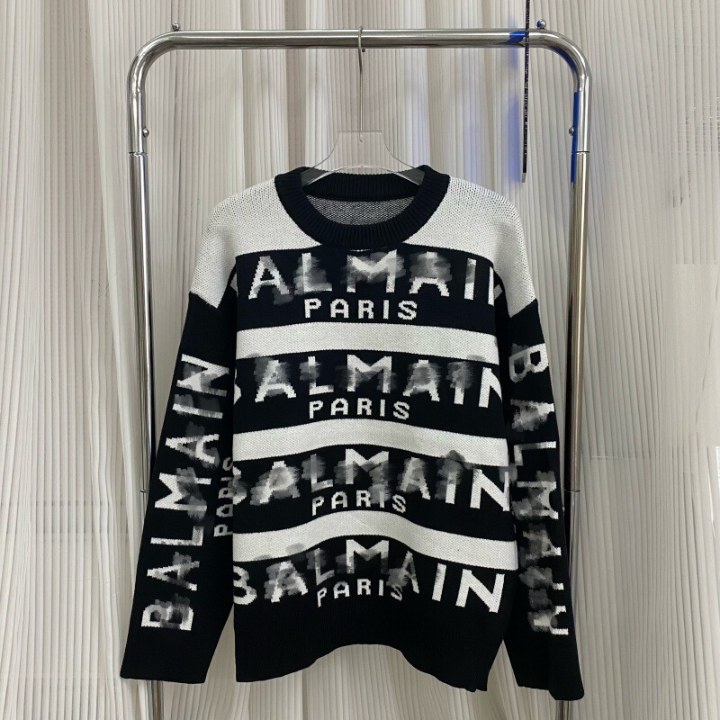 【25冬季爆款毛衣】amiri新品毛衣潮牌前后logo提花AMIRI字母男女|undefined