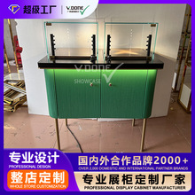 威墩定制珠宝柜产品玻璃展柜饰品柜台不锈钢展示架落地led展示柜