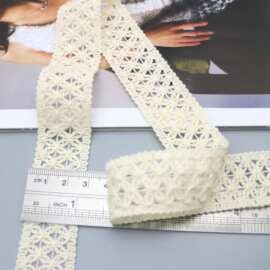 现货米字棉线花边钩织提花织带 服装手工DIY材料优质童装装饰
