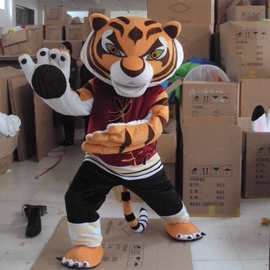 功夫熊猫2老虎卡通服装人偶服装，卡通表演服装演出舞台