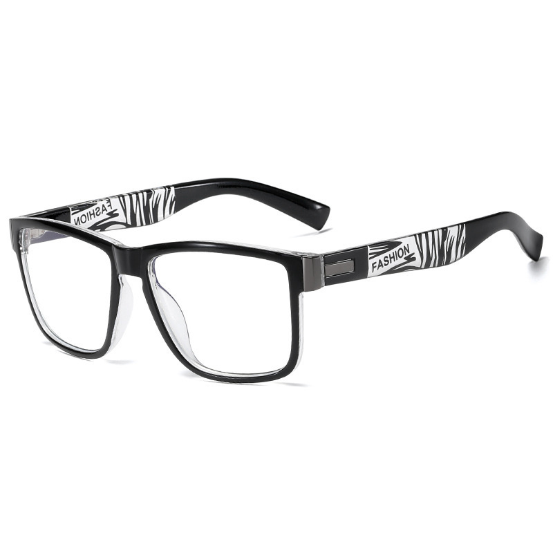 新款运动防蓝光眼镜复古个性方形框平光镜男女眼镜近视眼镜架D518