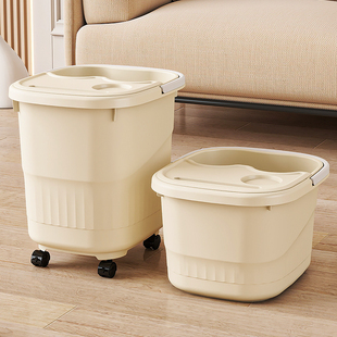 Movable Foot Bath Bucket over the Calf, Household High and Deep Bucket over the Knee, Health-Preserving Foot Bath Basin, Dormitory Steaming Foot Bath Bucket with Lid