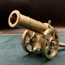 纯黄铜大炮摆件模型意大利炮铜开业礼炮把件可放炮火炮金属车铜炮