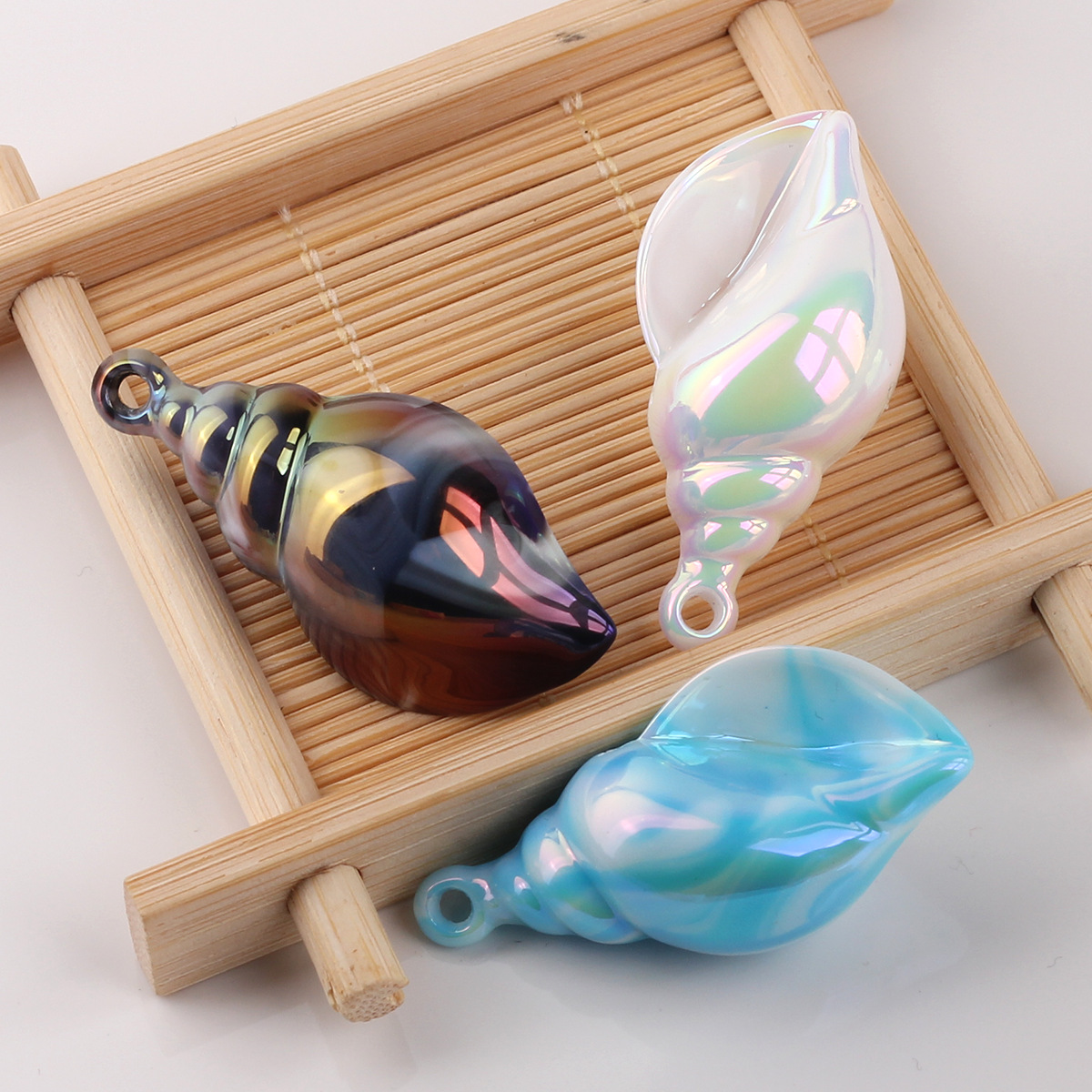 10g Weight Pendant Jewelry Making Type Charms Classification 1 Piece Quantity Acrylic Material Conch Pattern All Seasons Season Plating Design Marine Style Style 1 Piece Acrylic Conch Pendant Charms 无