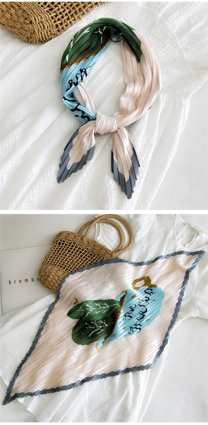 50g Weight Silk Scarf Classification Travel Occasion Silk Material Unisex Gender Sweet Style Khaki, Orange, Grey, Purple, Red, Green, Blue, Yellow Color Korean Thin Silk Small Square Scarf 18