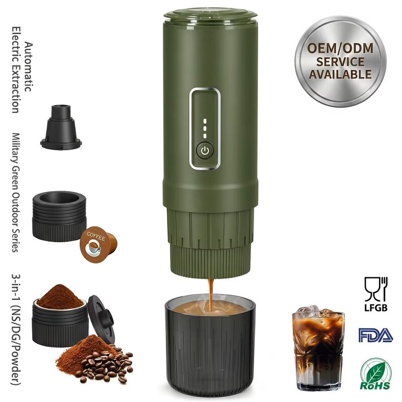 Portable Capsule Coffee Machine Household Small Coffee Pot Heating Electric Outdoor Espresso Machine