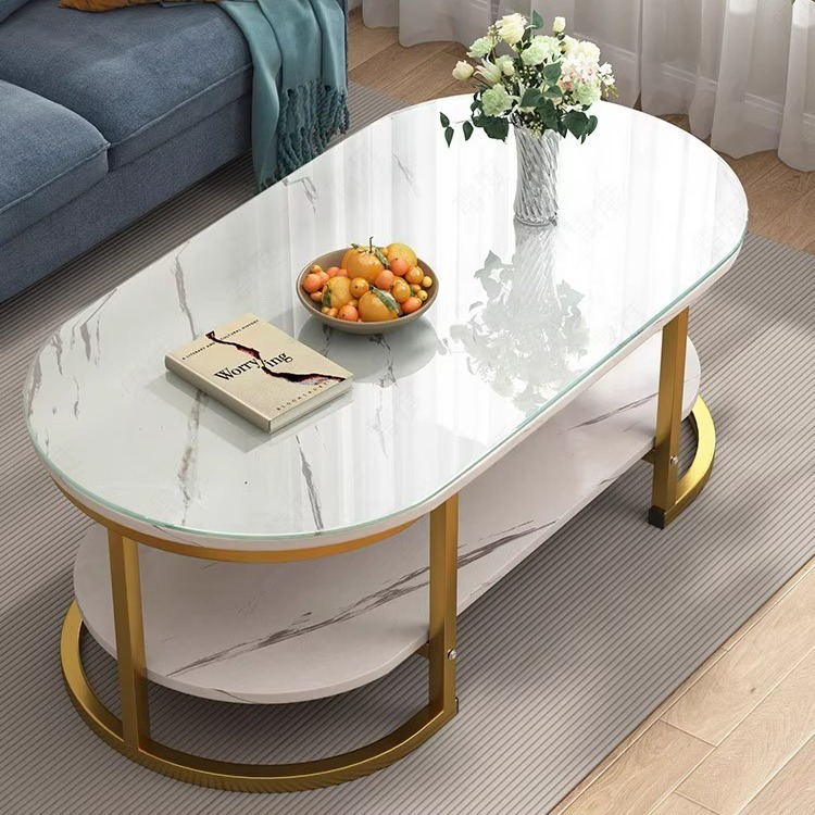 Mesa de café hogar sala de estar moderna simple Internet celebridad mesa pequeña apartamento pequeño Luz de lujo mesa de té de vidrio templado sofá mesa auxiliar