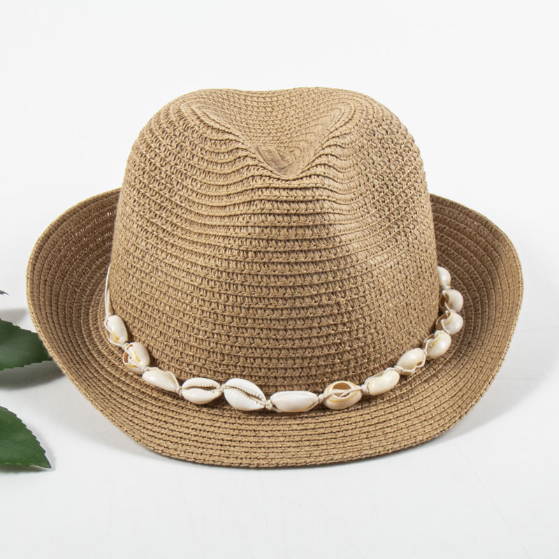 Women's Vacation Classic Style Geometric Curved Eaves Sun Hat Straw Hat display picture 1