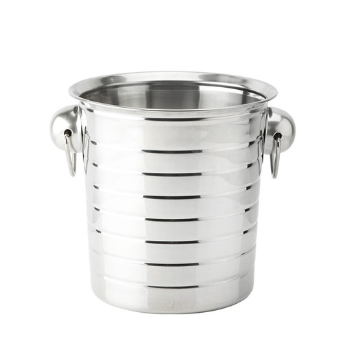 Pinxian cross-border wholesale 201 stainless steel tiger head ice bucket bar KTV ice storage round red wine beer bucket