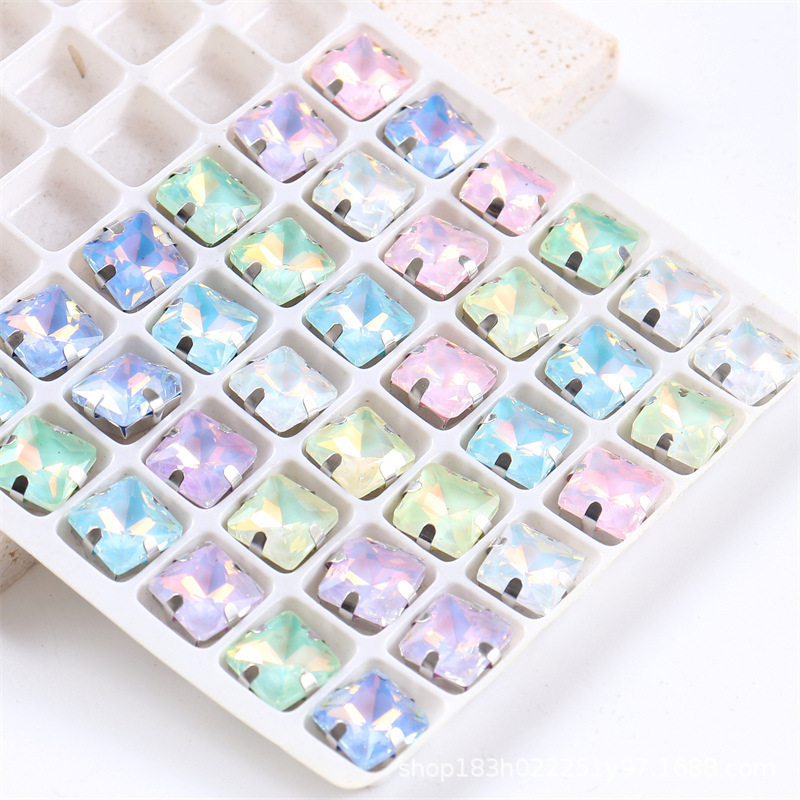 Square Mocha Protein Four-Corner Claw Diamond DIY Hairpin Headband Crocs/Headscarf/Hat Jewelry Accessories Square Mocha Protein Four-Corner Claw Diamond DIY Hairpin Headband Crocs/Headscarf/Hat Jewelry Accessories