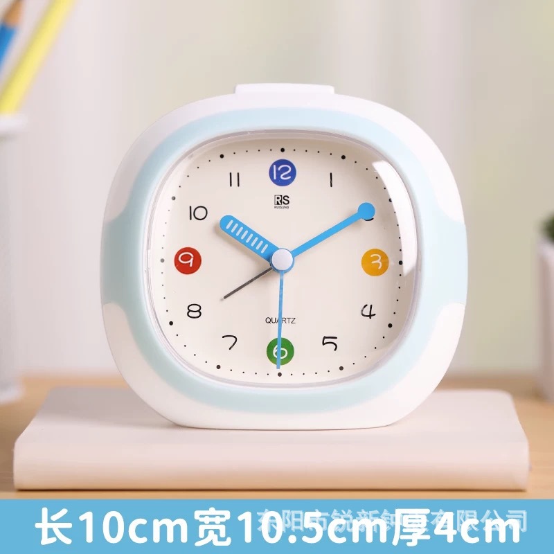 Fábrica directa de despertadoras de plástico de color dopamina simple reloj despertador moderno para niños y estudiantes dedicados al reloj de artefacto de despertar