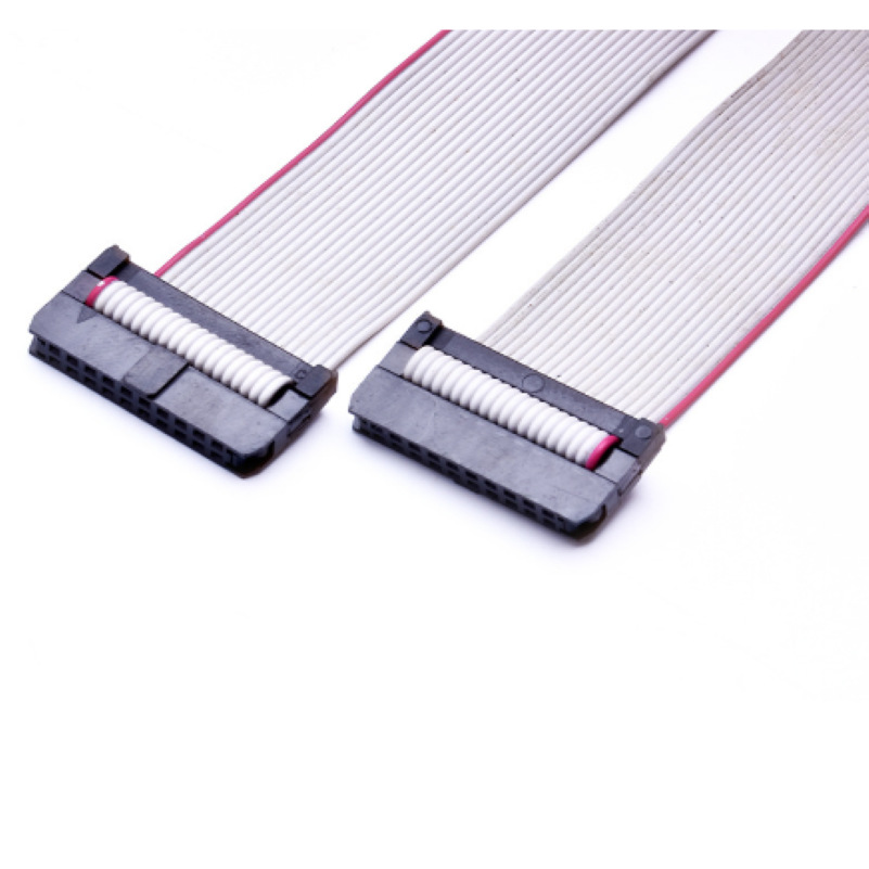 1.2mm间距 IDC排线 idc红边灰排线 fc牛角连接线耐压强耐温