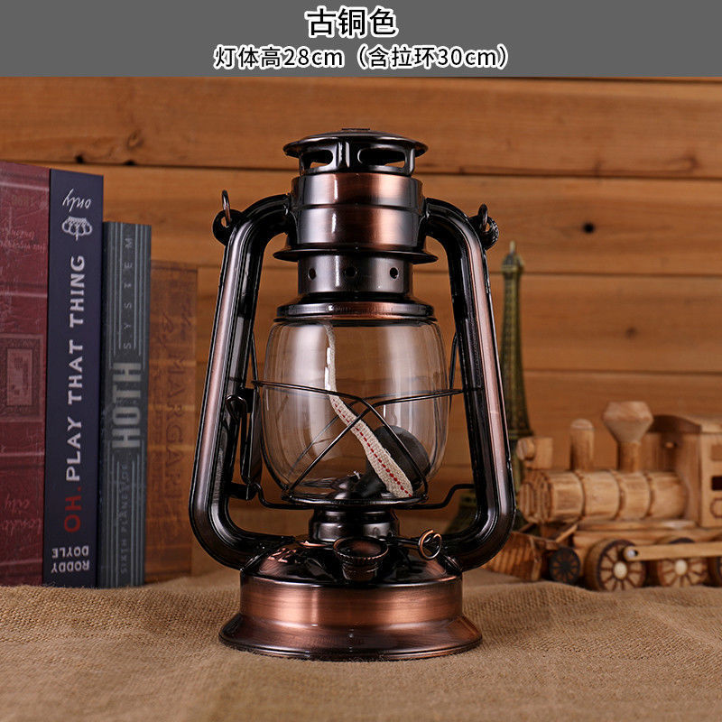 lámpara de aceite retro lámpara de caballo lámpara de queroseno portátil lámpara de camping lámpara de camping lámpara de camping lámpara de decoración de lámpara de campamento accesorios de fotografía