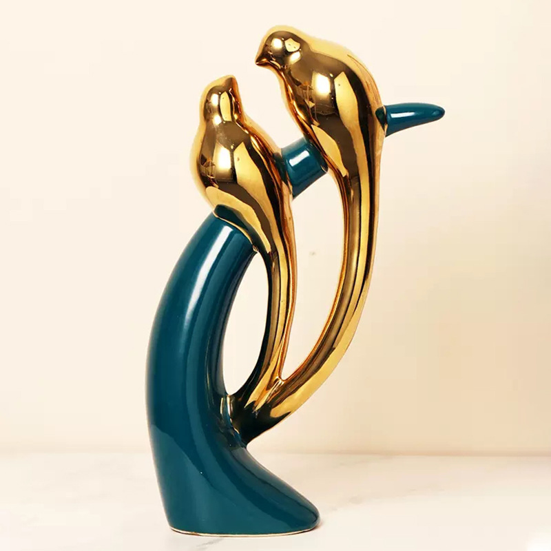 陶瓷工艺品鸟摆件客厅家居电视柜玄关酒柜高端档创意现代轻奢装饰