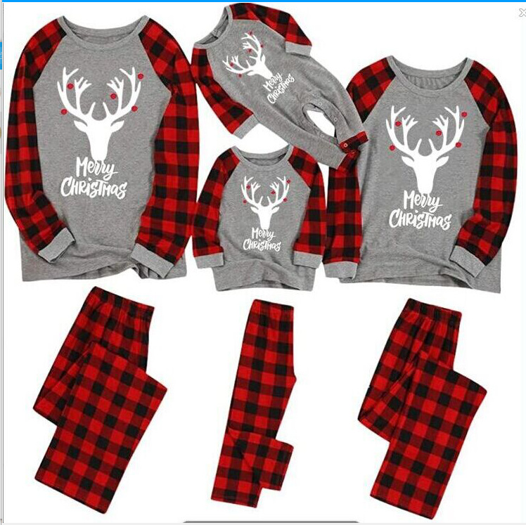 Weihnachten Mode Plaid Drucken Baumwollmischung Polyester Hoodies & Pullover display picture 1