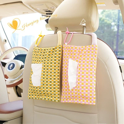 and cute car tissue storage – Car tissue box/set