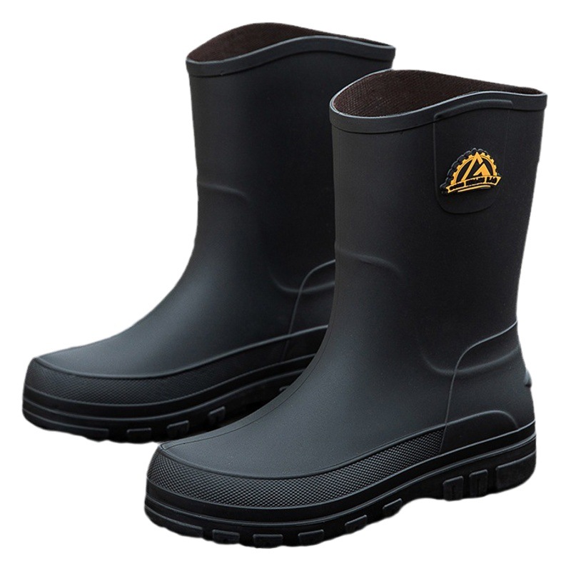 New men's waterproof shoes rain boots non-slip rain boots in the tube fashion rubber shoes Korean version of the foot casual wholesale cross-border