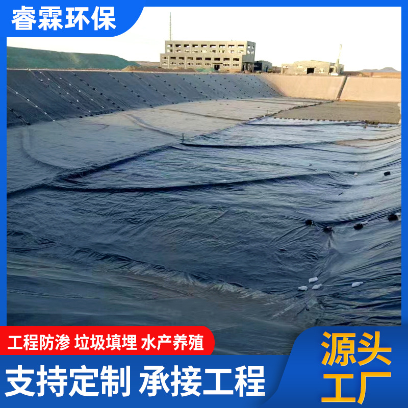 土工膜厂家1.5mm沼气池高密度聚乙烯防渗膜尾矿库底衬hdpe土工膜