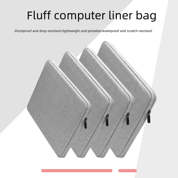 Factory direct notebook liner bag computer handbag protective case 13 14 15 zipper plush waterproof scratch-resistant