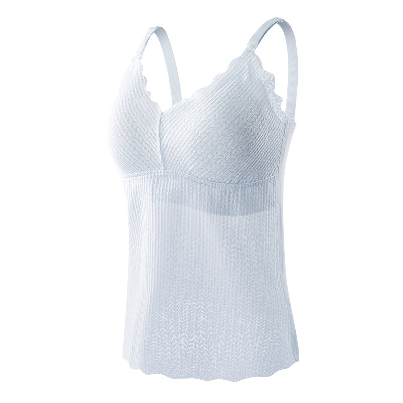 レースの麦の穂の項の哺乳のガーターの薄い通気性の妊婦の授乳の上着の快適な弾力性の妊娠のお母さんの家庭服のtシャツ|undefined