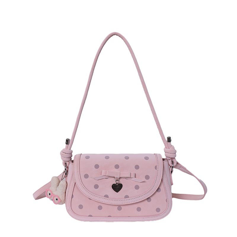 Inspiración coreana de punto de hombro mochila de hombro de mujer bolso de arco pequeño bolso cuadrado de diseño diario de moda