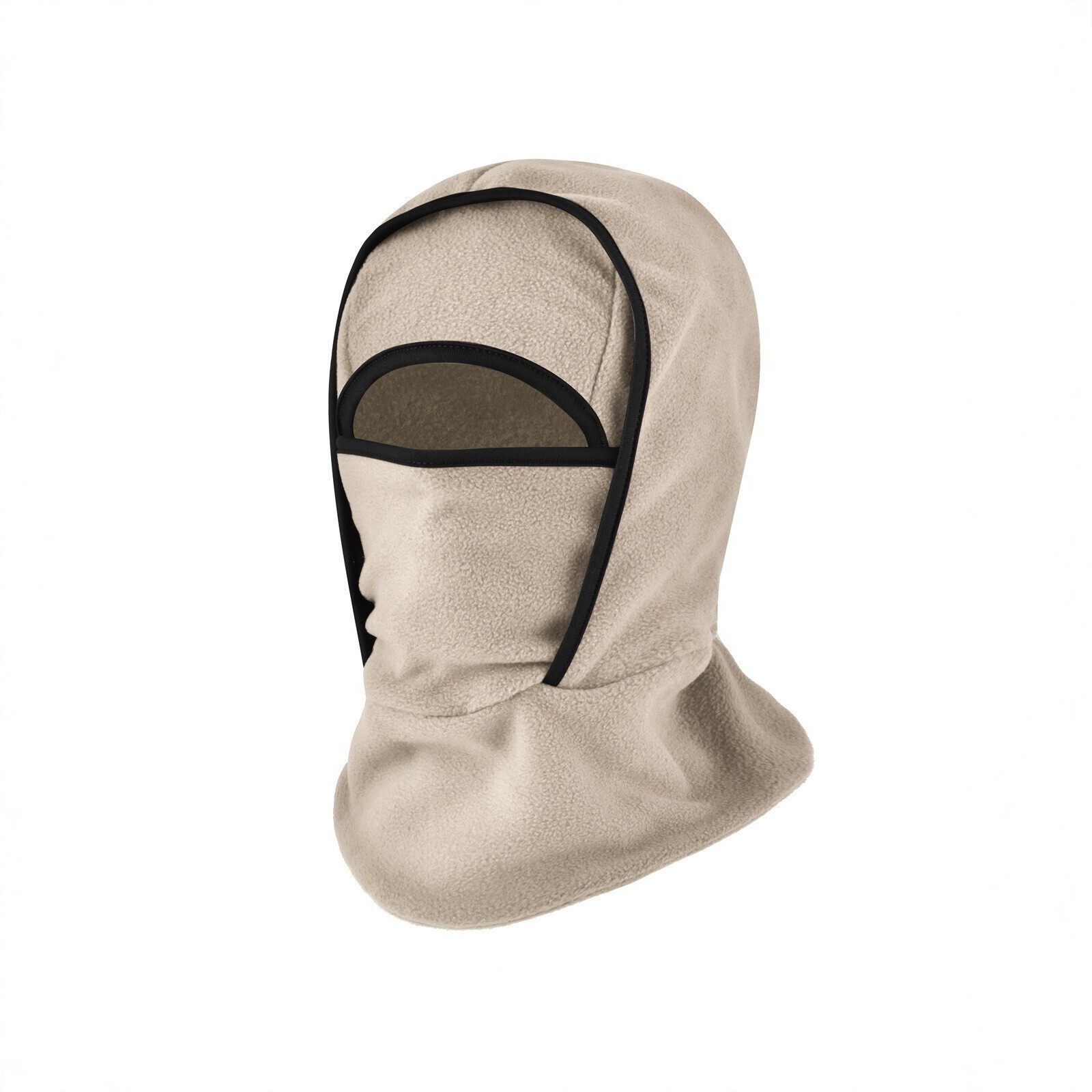 Winter outdoor cycling face mask, fleece-lined for warmth, protects face and neck, helmet liner, hood, windproof head covering