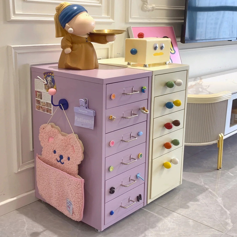 Haier flat for drawer cabinet iron storage cabinet rental storage cabinet small apartment bedside table cosmetics storage