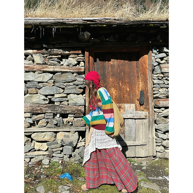 大草原川西北新疆旅游穿搭连衣裙子女早秋2025新款绝美长裙一整套|undefined