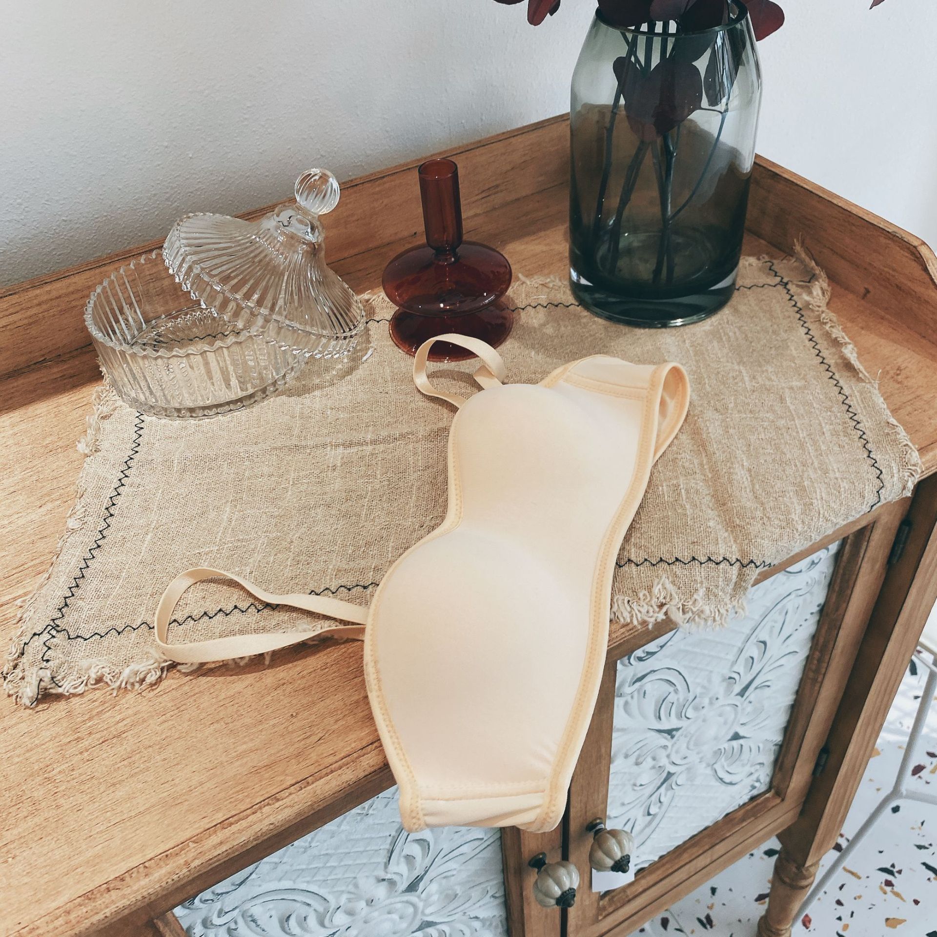 Sujetador de ropa interior de niña brillante sin costuras de una pieza