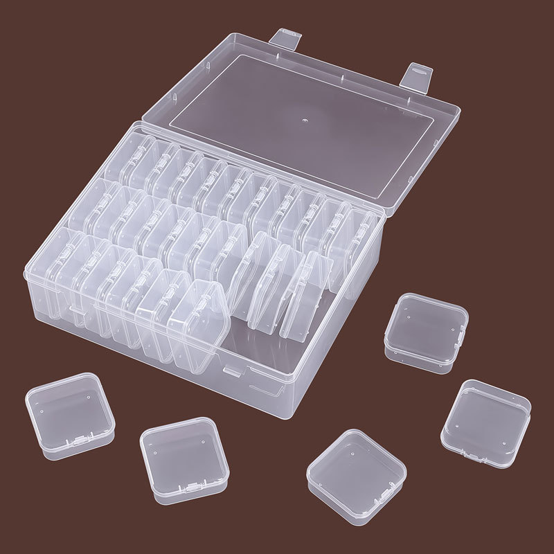 Transparent 30-Compartment Storage Box Set for Organizing and Sorting, Large Capacity Plastic Multifunctional Dustproof Storage Box Transparent 30-Compartment Storage Box Set for Organizing and Sorting, Large Capacity Plastic Multifunctional Dustproof Storage Box