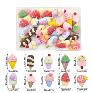 New 25 cute ice cream thumbtacks suit resin simulation cone cork board fixed decorative nail supply