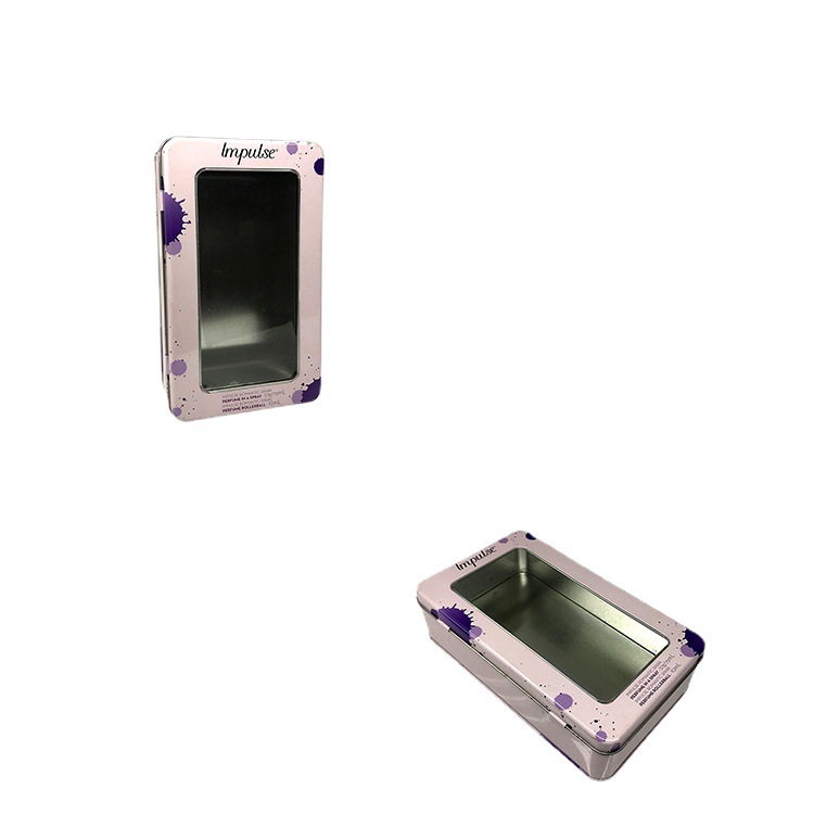 Fabricante caja de té negro PVC ventana abierta caja de embalaje de té verde rectangular lata de té de jazmín universal image 3