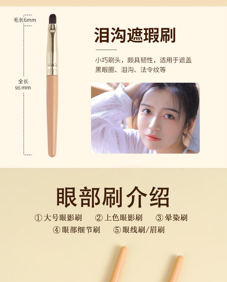 Cangzhou Mini 9-piece makeup brush set for beginners, portable travel brush, loose powder and contouring undefined