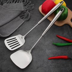 Home Kitchen Stainless Steel Spatula Spoon Set Hollow Handle Soup Spoon Strainer Stir-Fry Spatula Kitchen Cookware