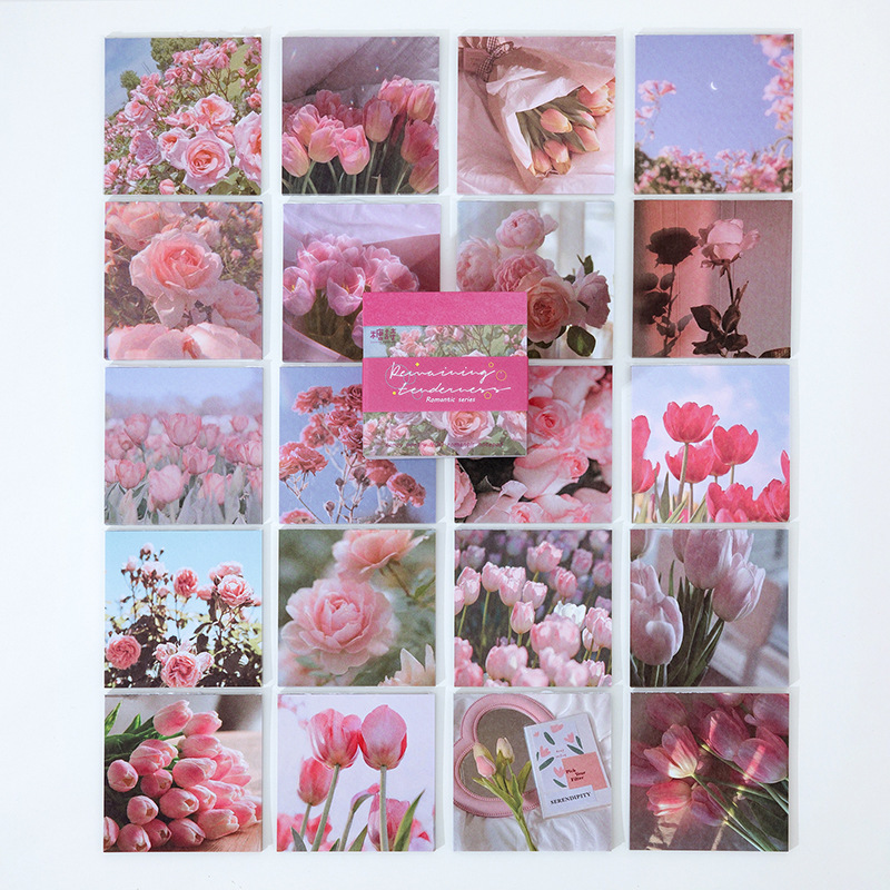 Azúcar poesía libro de notas serie romántica INS fresco diario desgarrable mensaje material decorativo papel base