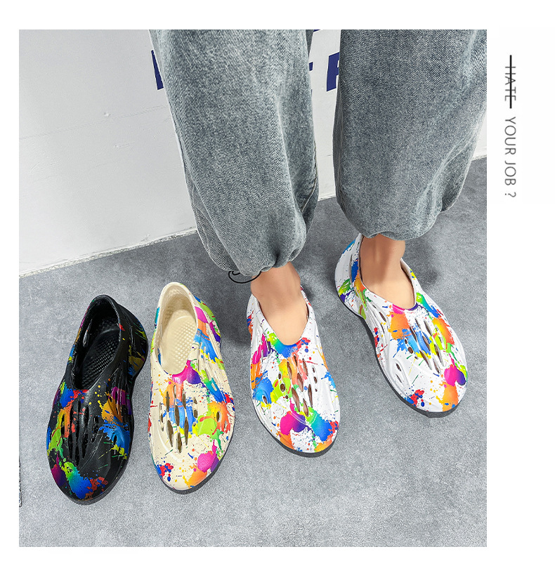 Sandali romani da esterno di tendenza Instagram con nuovo buco mimetico estivo oversize per scarpe da spiaggia da uomo_voghion.com