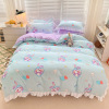 Korean Hearts thickening Bed skirt Four piece suit wholesale Princess wind Bed skirt Quilt cover Three Simple models bedding