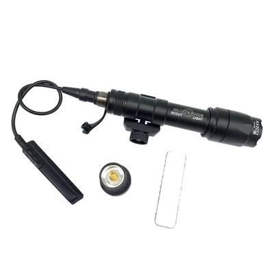 Manufacturer Wholesale M600C Tactical Bright Flashlight Led Light Outdoor Lighting High Lumens with Mouse Tail and Crown Head (UV fənərlər) - black-m600c-with-mouse-tail-and-crown-head