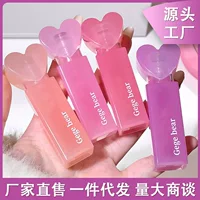 Gege Bear Gege Bear Sweetheart с экстрактом фруктов, полупрозрачный блеск для губ, летний уход за губами, увлажняющий, пухлые губы, бесцветный фруктовый вкус