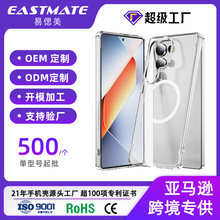 跨境三星手机壳N52磁环s25u透明壳耐黄防摔气囊适用Z FLIP7手机壳