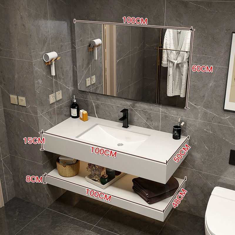 100 cm con espejo cuadrado ordinario