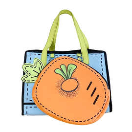 2025运动羽毛球网球拍包萝卜3D托特包通勤大容量单肩包可爱手提包