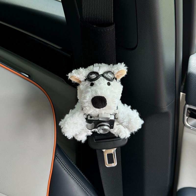 Funda Protectora de Hombro para Cinturón de Seguridad de Peluche Anti-desgaste para Coche