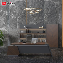 办公室班台轻工业多功能办公桌半包围抽屉拉出办公台总裁台现代