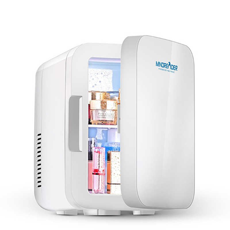 Nuevo refrigerador portátil para automóvil de 6L con panel de vidrio, refrigerador para dormitorio, doble uso para el hogar y el automóvil, refrigerador para automóvil para exteriores