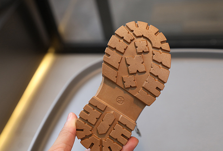 Chaussures Martin pour enfants, nouvelle collection printemps et automne pour bébés garçons, haut en cuir, fermeture éclair latérale courte, petites bottes jaunes pour filles_voghion.com