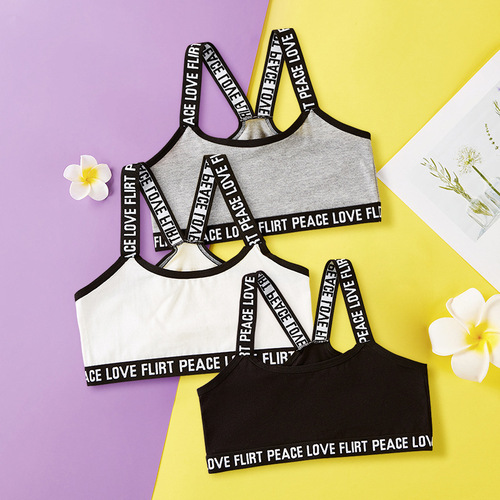 Undergarment for girls during puberty, for girls aged 9-12, primary school girls' development underwear, cotton bralette, wholesale