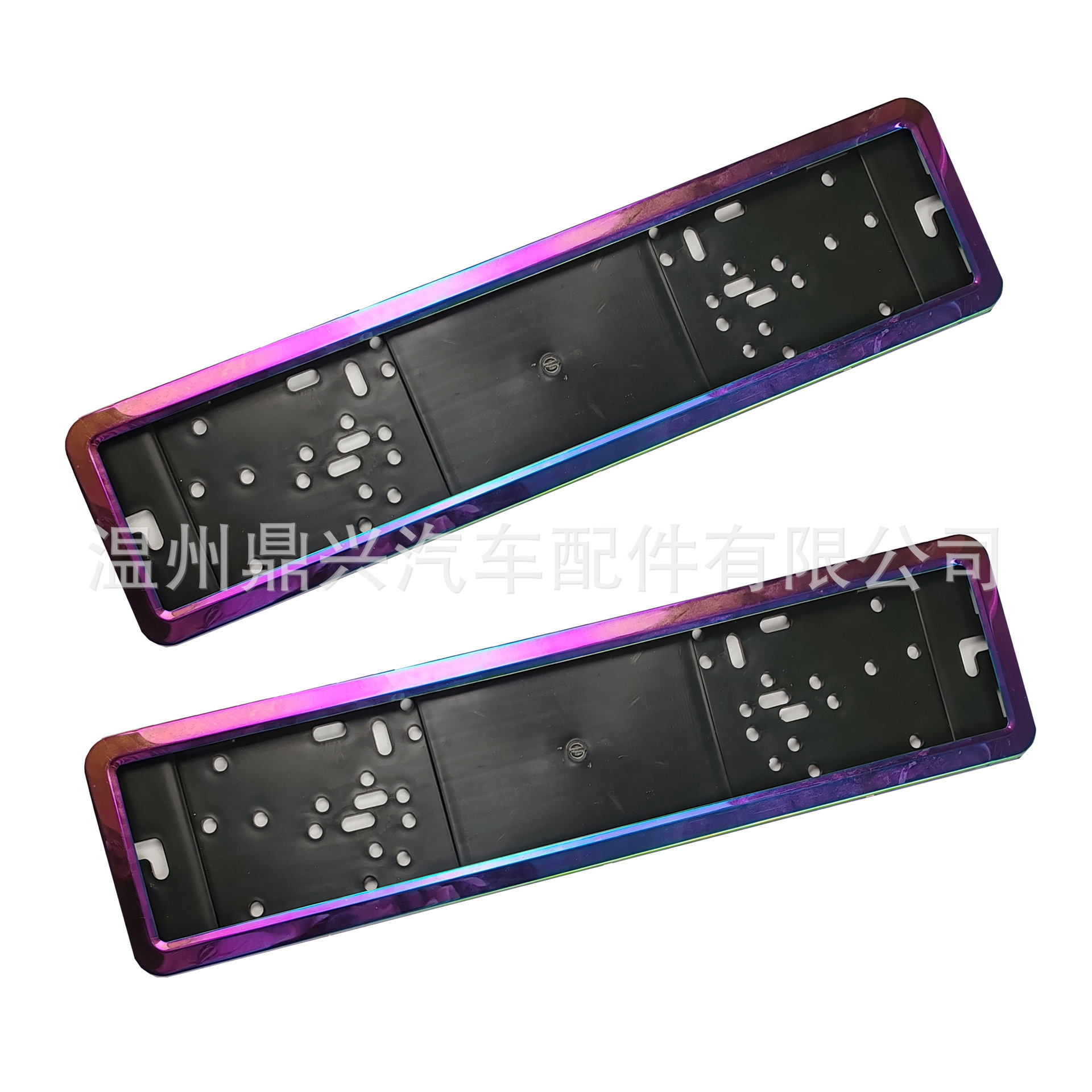 00 European Standard Egyptian Stainless Steel License Plate Frame (License plate holder/license plate holder) - silver