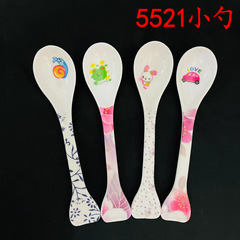 5521密胺卡通调羹小勺儿童吃饭喂药可爱小勺子儿童餐具一元货源