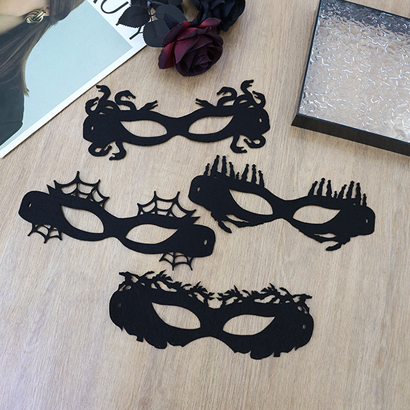 Halloween nuevo baile medio cara no tejido sexy máscara de ojos misteriosa máscara de felt maquillaje espectáculo de emoción props
